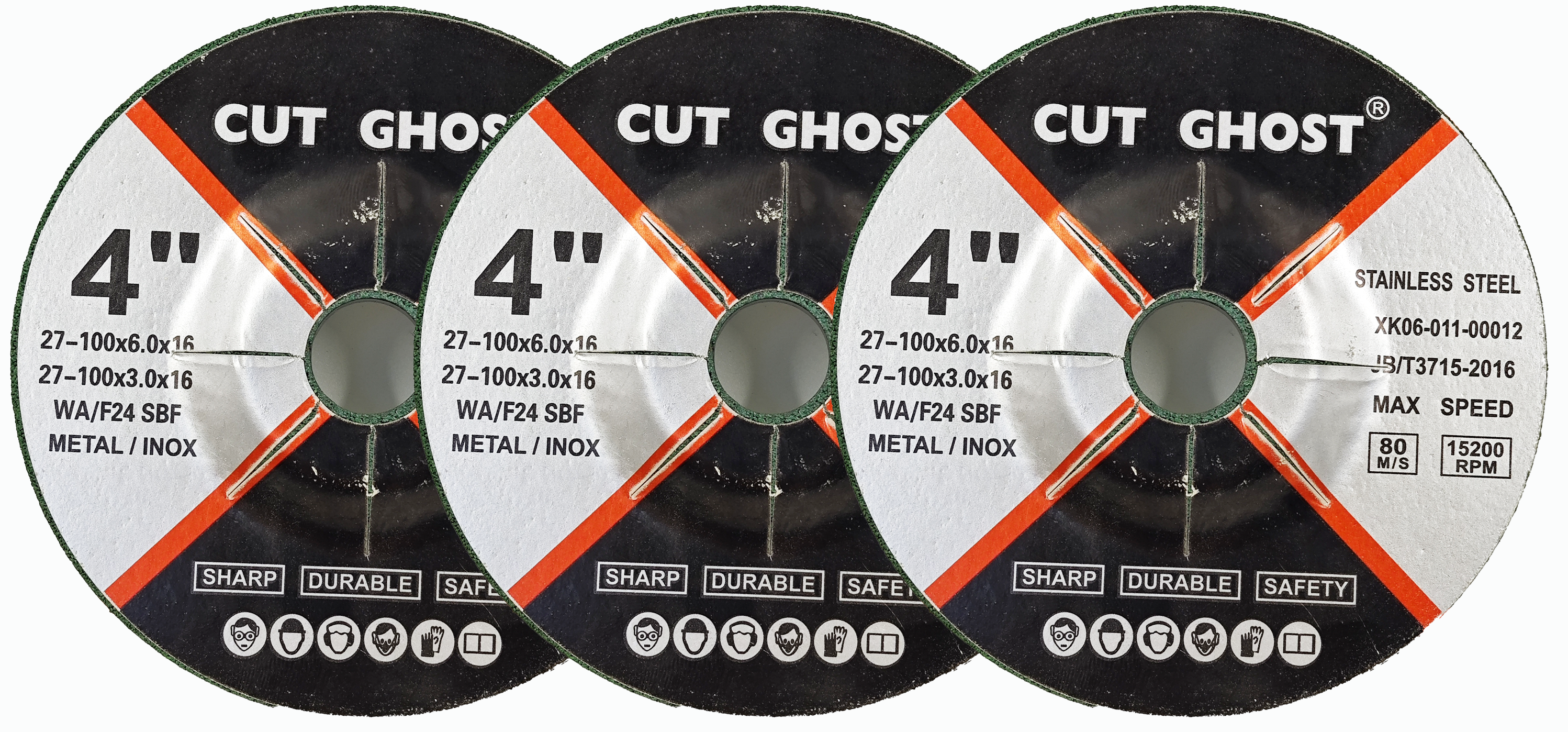 4" Black/Green Color Cutting Wheel